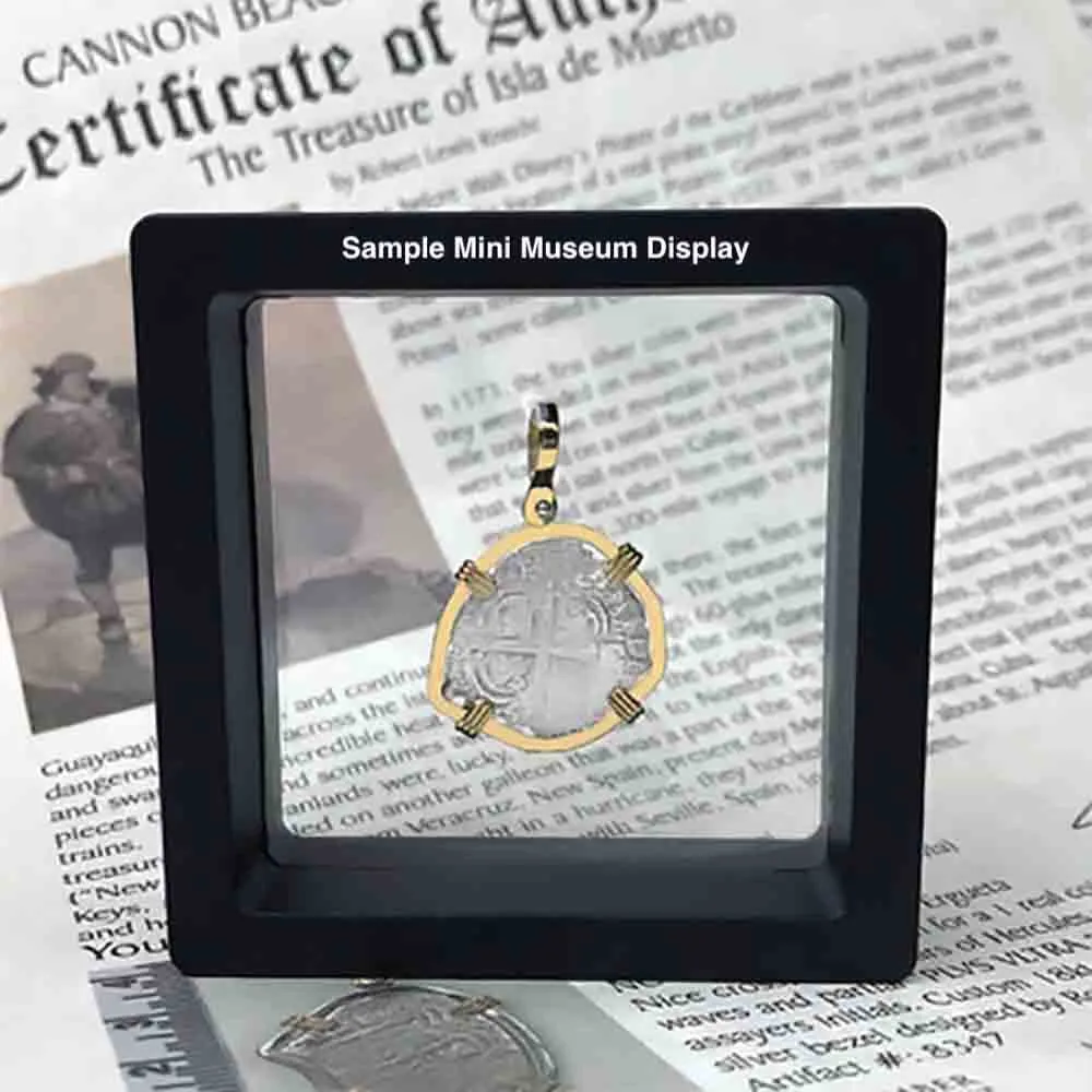 1715 Fleet Golden Age of Piracy Shipwreck Spanish 4 Reale "Piece of 8" Silver Pendant | Artifact # 8617
