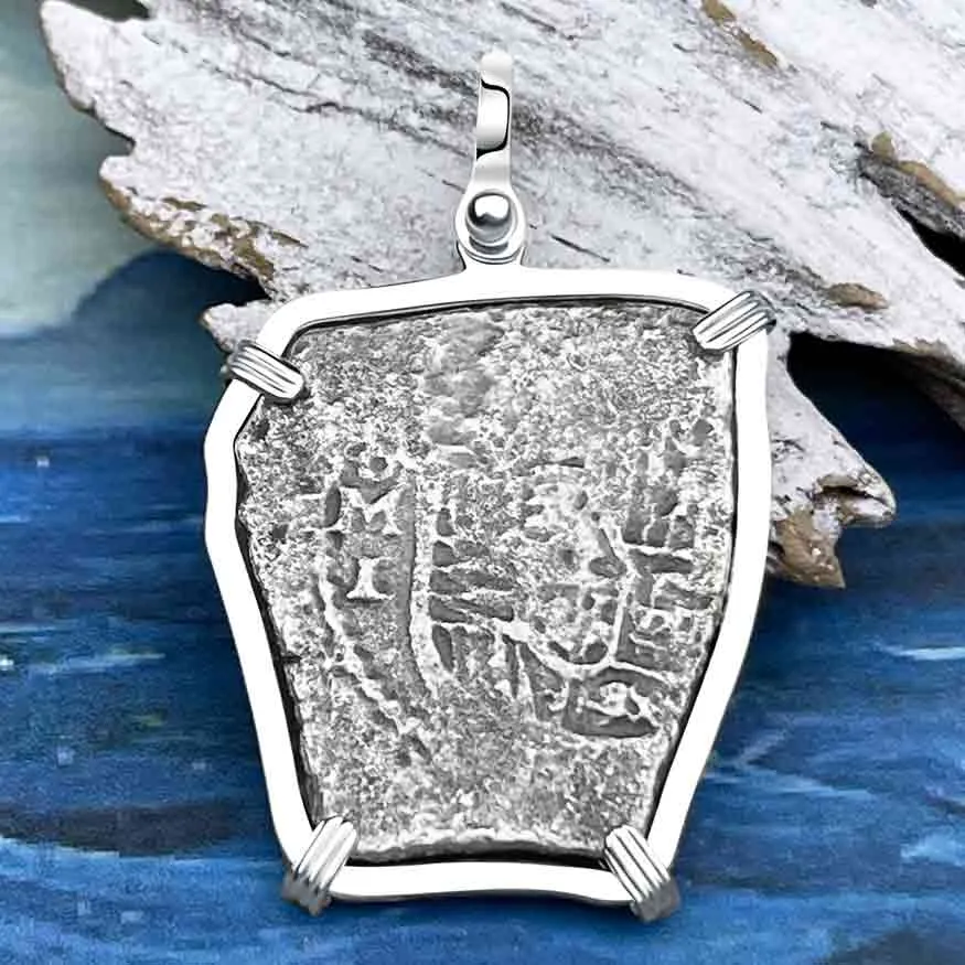 1715 Fleet Golden Age of Piracy Shipwreck Spanish 4 Reale "Piece of 8" Silver Pendant | Artifact # 8618