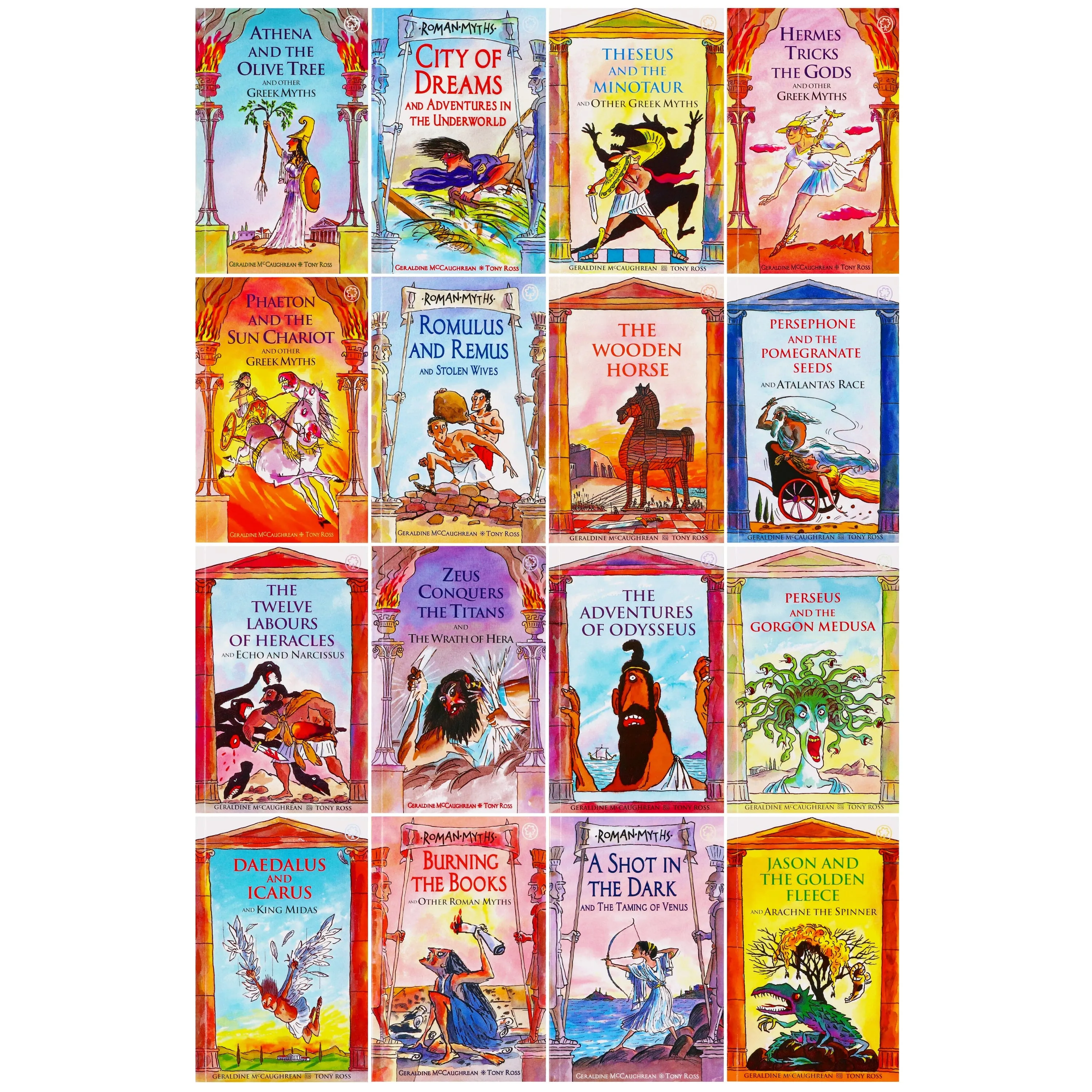 Ancient Myths 16 Books Collection by McCaurhrean Ross - Age 7-9 - Paperback