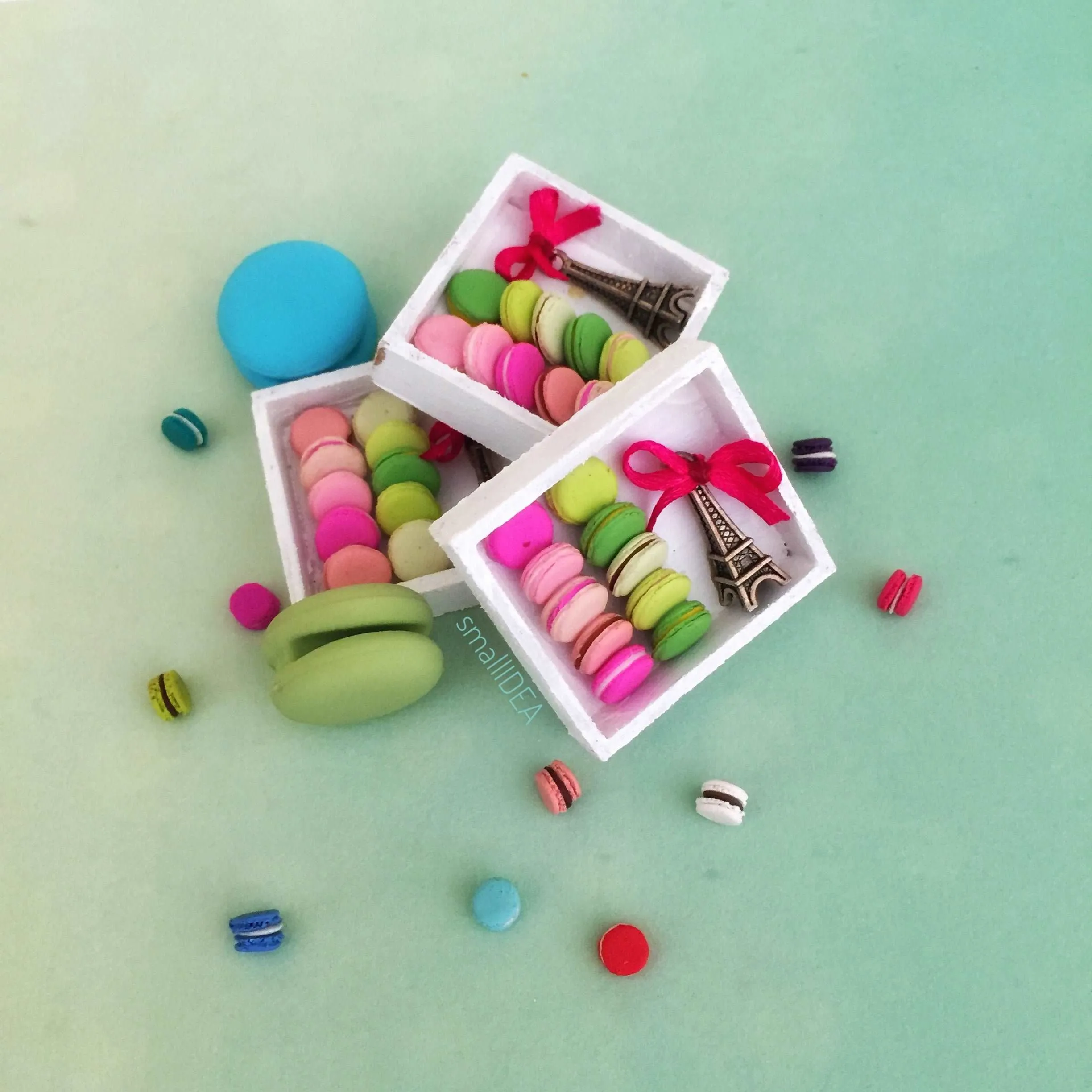 French Macaron Box Miniature Food Magnet