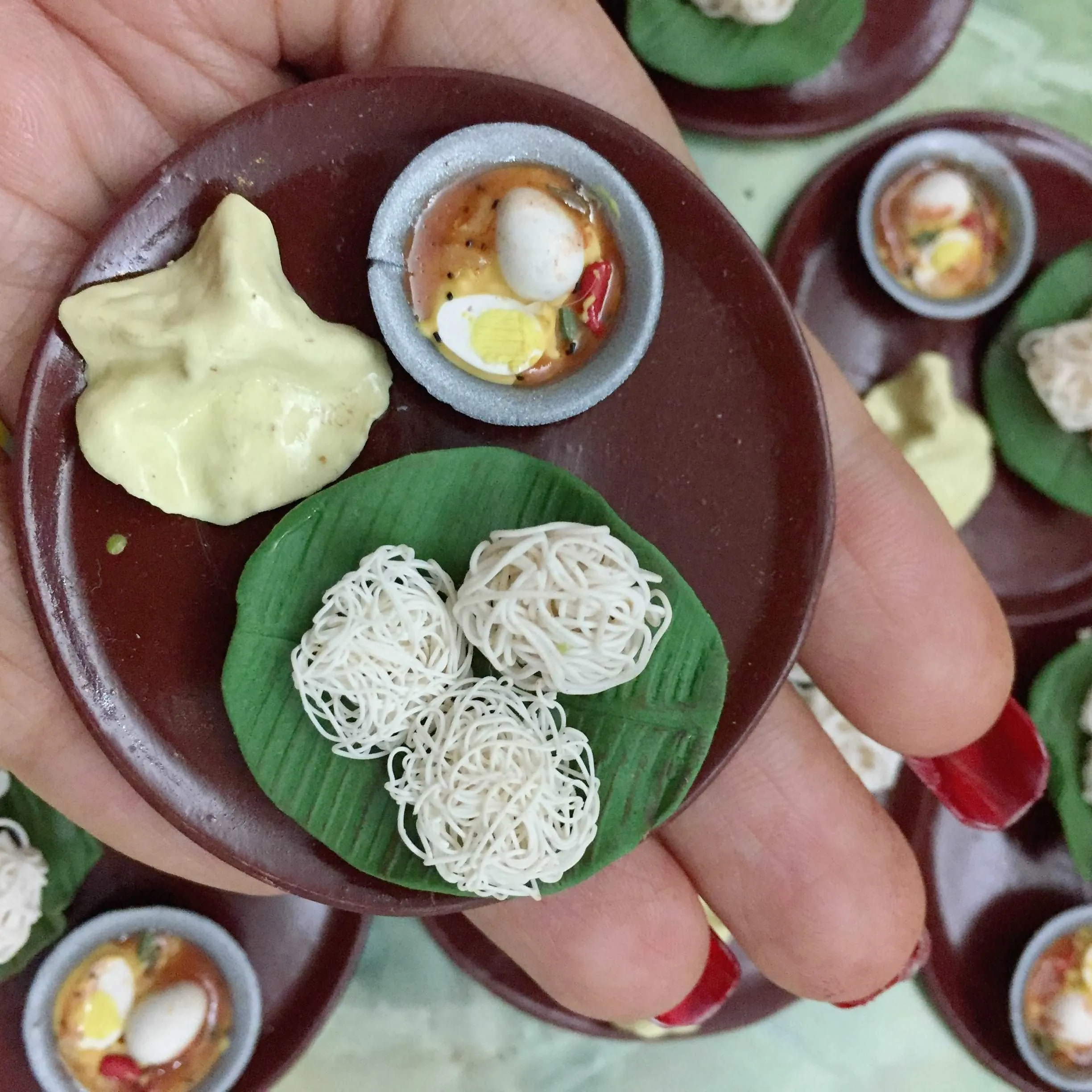 Kerala Idiyappam Egg Curry South Indian Food Fridge Magnet