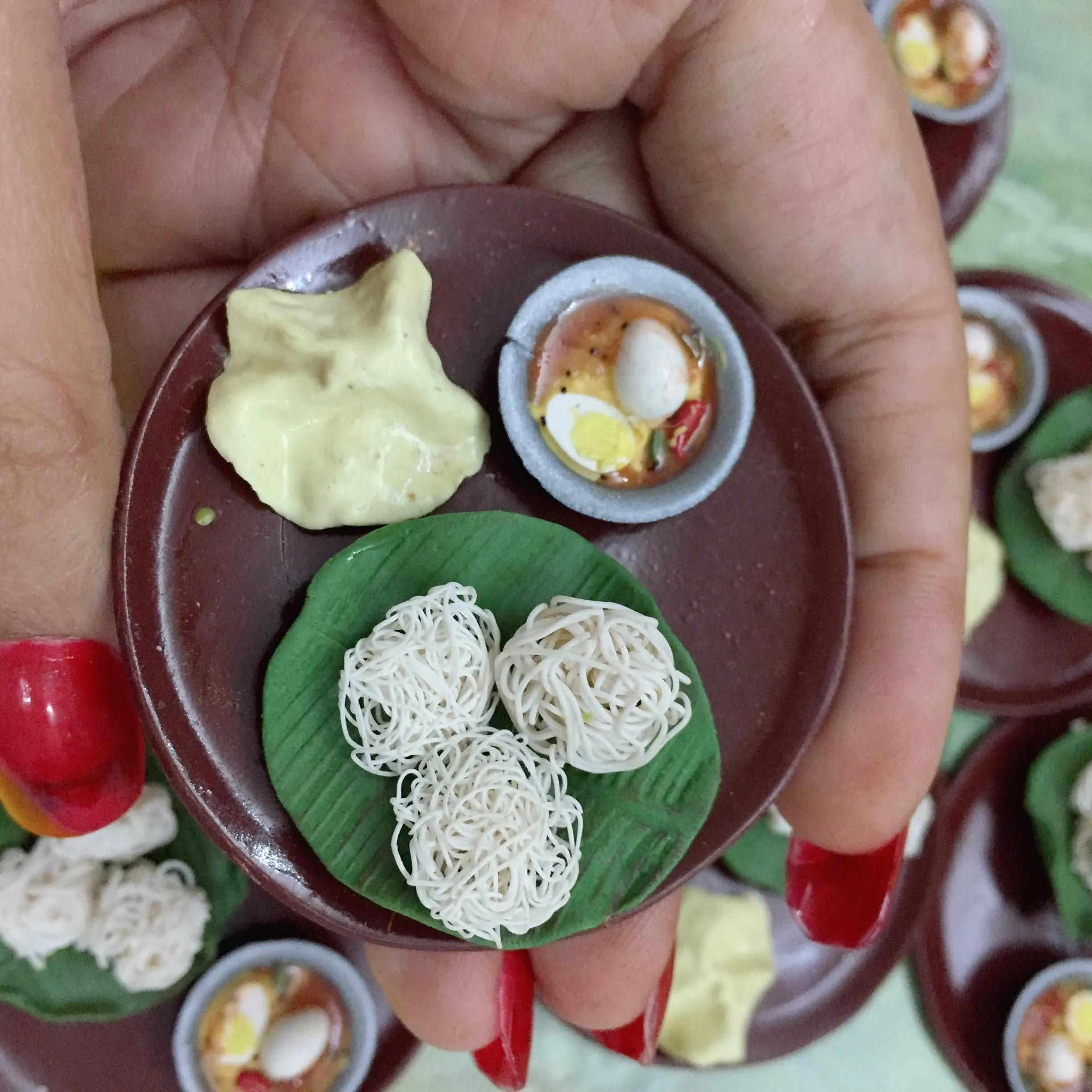 Kerala Idiyappam Egg Curry South Indian Food Fridge Magnet