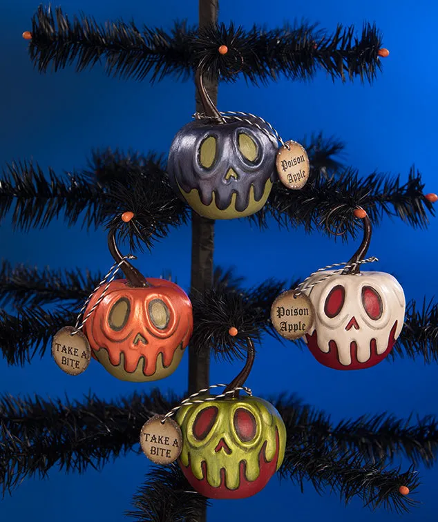 Red Apple With White Poison Ornament (Charmed Confections)