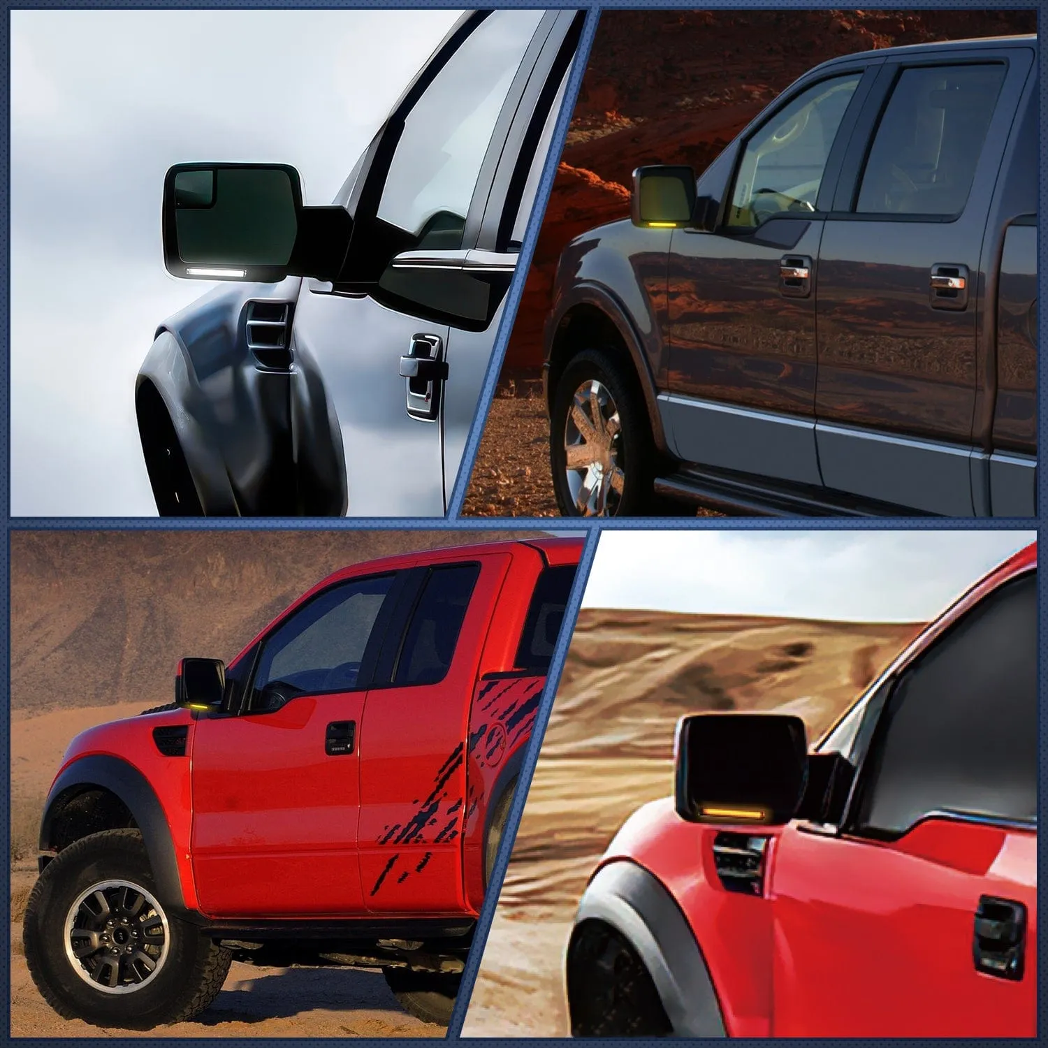 Side Mirror Marker Light for 1997-2007 Ford Expedition 2004-2014 Ford F150 2010-2014 Ford Raptor 2006-2008 Lincoln Mark LT