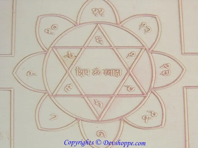 Sri Garuda Poojan yantra on Copper